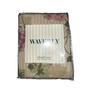 Waverly BLOSSOM HILL‎ Hydrangea Striped Rod Pocket Panel Lined 84" Long Floral